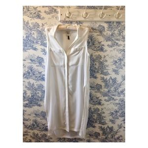 Anthropologie White "HD In Paris" Sleeveless Tunic